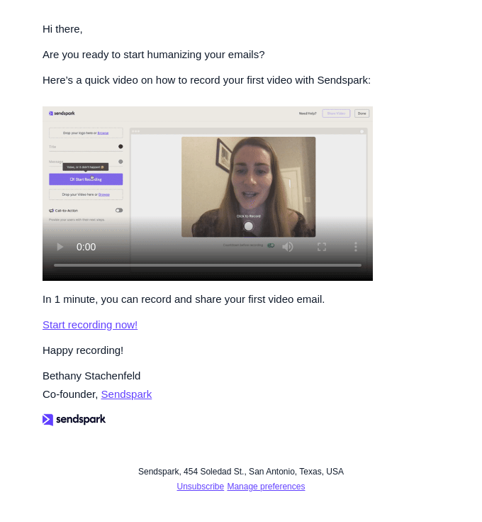 onboarding video in email onboarding video in email