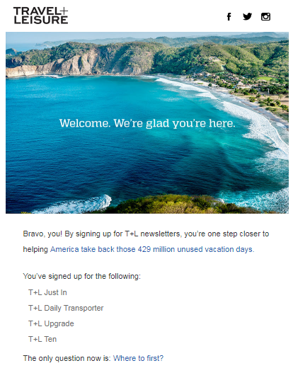 welcome email welcome email