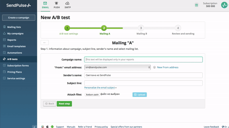 a/b testing in sendpulse a/b testing in sendpulse