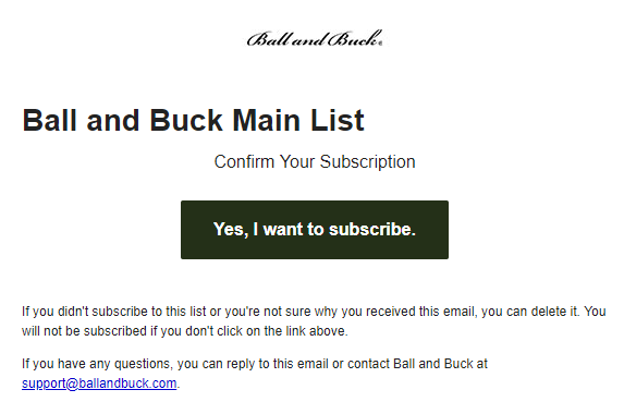 subscription confirmation email subscription confirmation email