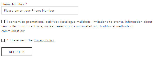 registration form registration form