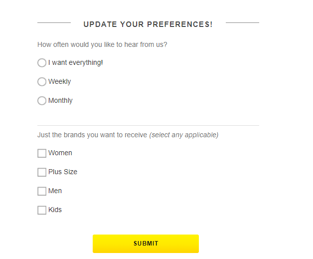 preference center preference center