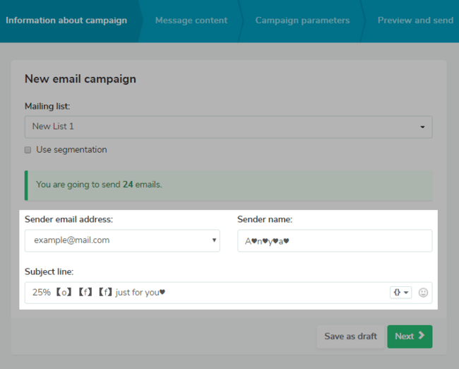 unicode email text unicode email text