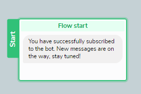 chatbot flow start chatbot flow start
