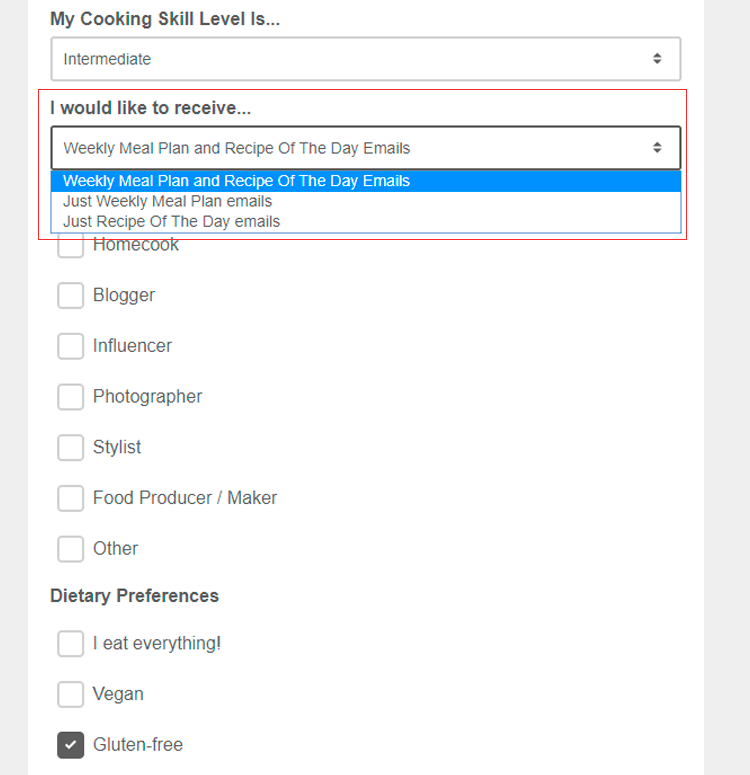 email frequency preference center email frequency preference center
