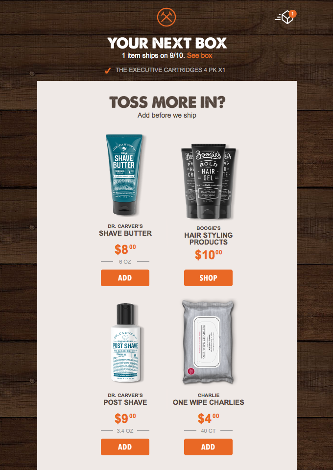 dollarshaveclub cross-selling example dollarshaveclub cross-selling example