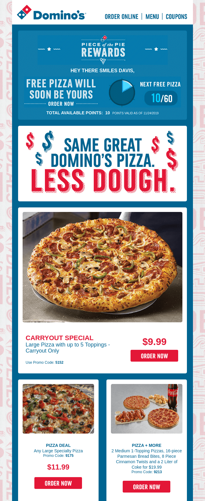 dominos_upselling example dominos_upselling example