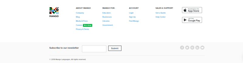 product landing page footer product landing page footer