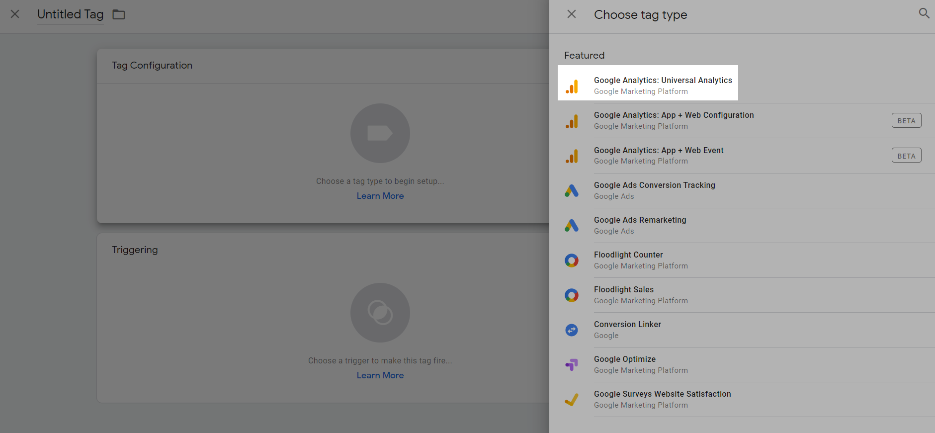 tag type in tag manager tag type in tag manager