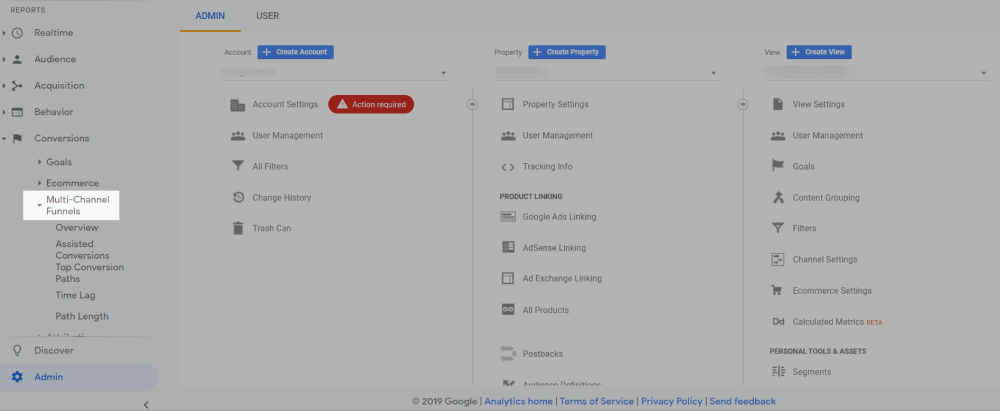 Multi-Channel Funnels report Multi-Channel Funnels report