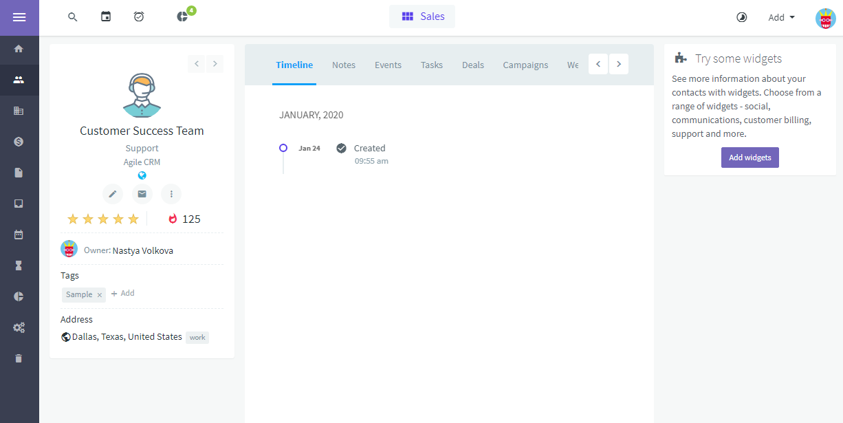 agile crm interface agile crm interface