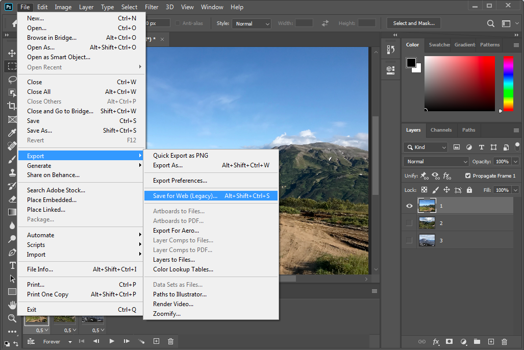 saving gif for email in photoshop saving gif for email in photoshop