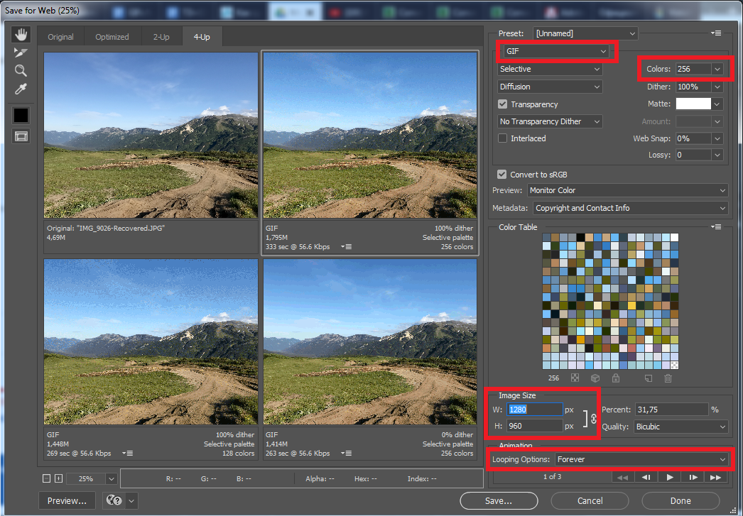 saving gif for email in photoshop saving gif for email in photoshop