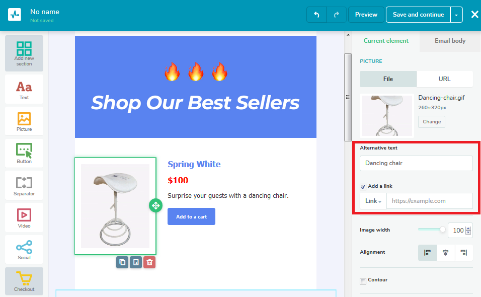 adding alt-text to gif in email template adding alt-text to gif in email template