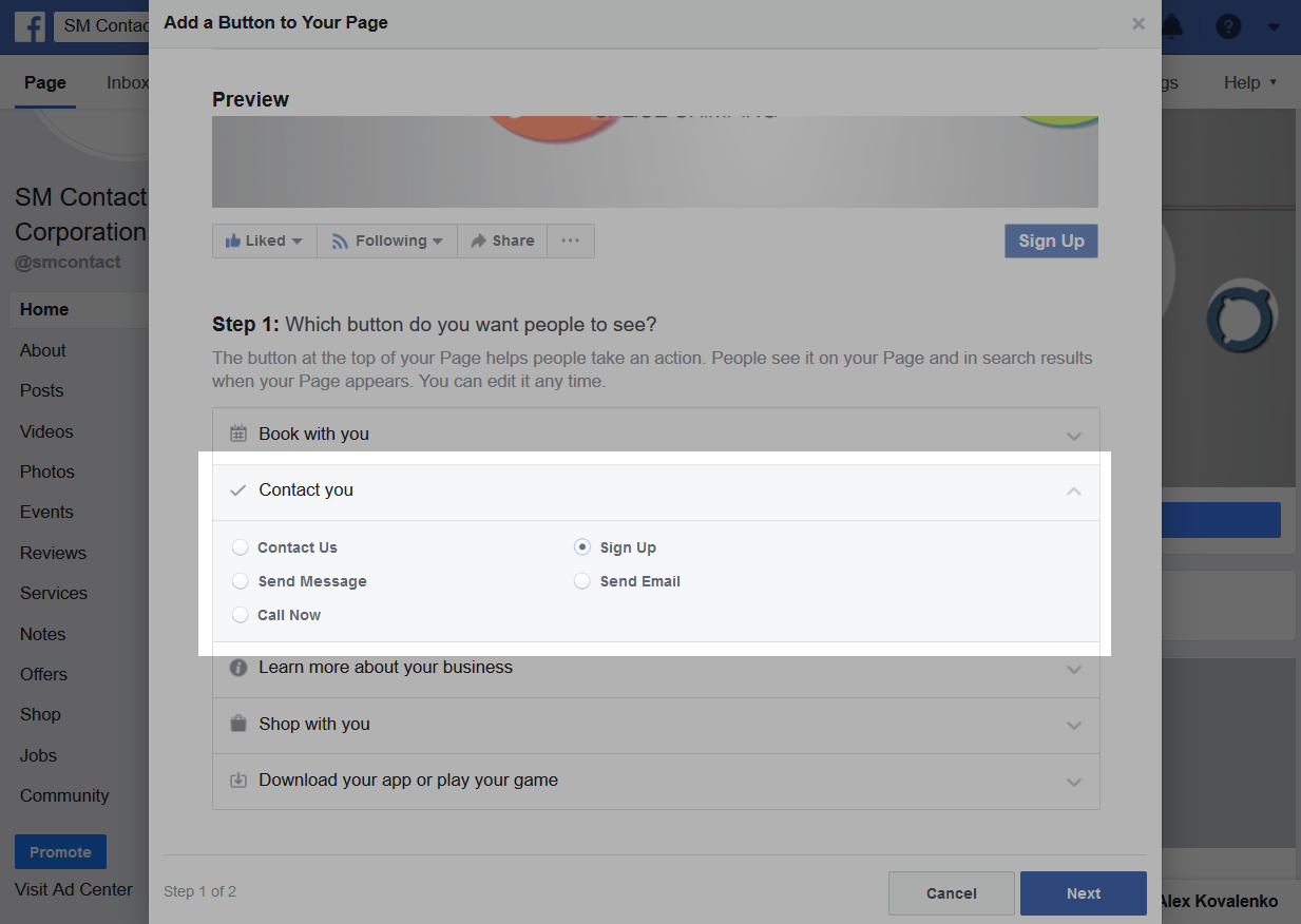 facebook cta facebook cta