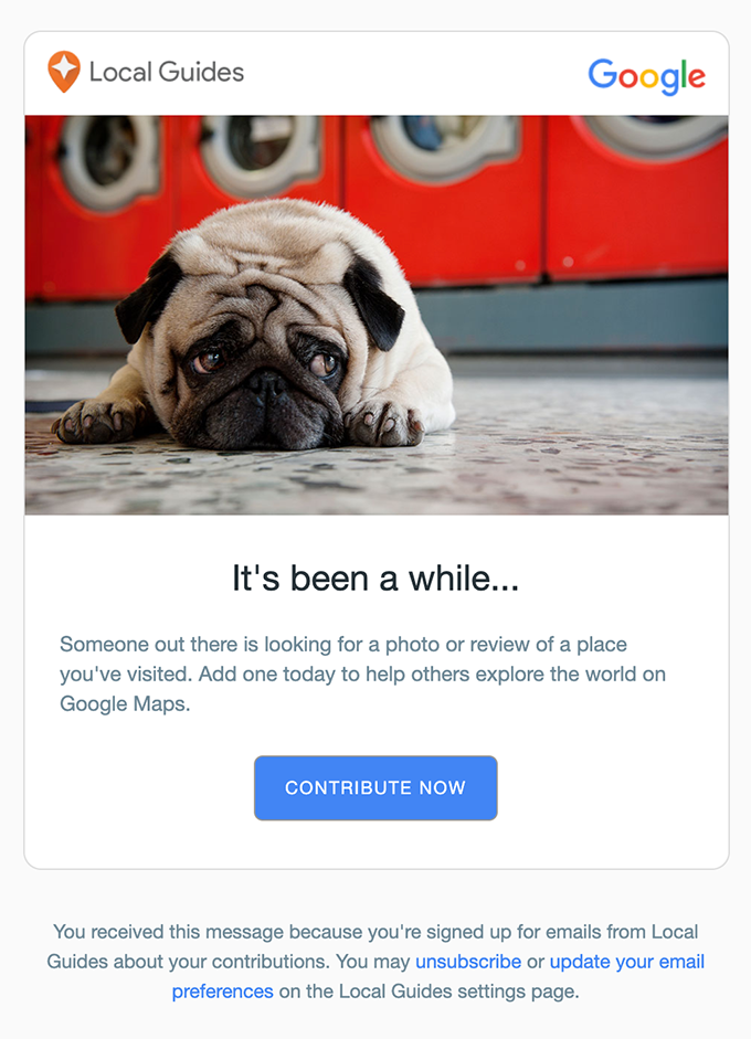 re-engagement email example from google re-engagement email example from google