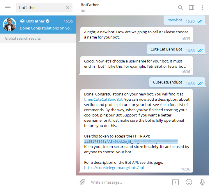 telegram bot access token telegram bot access token