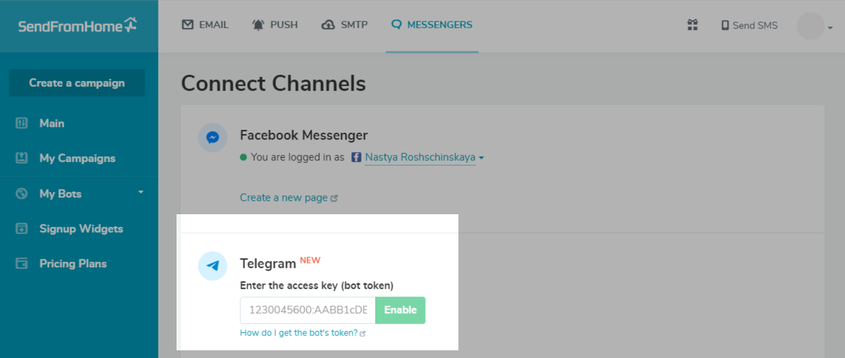 connectng telegram bot to sendpulse connectng telegram bot to sendpulse