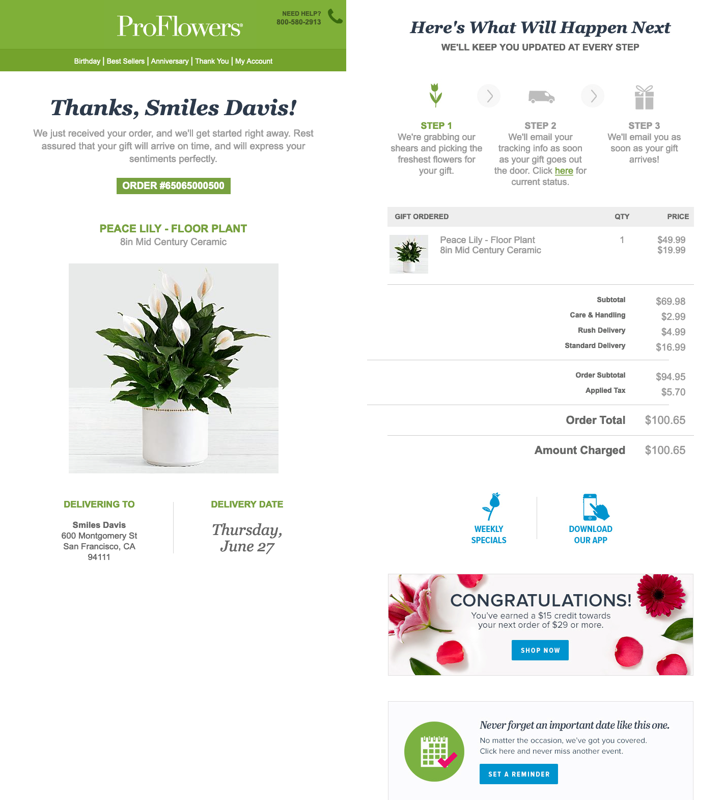 order confirmation email order confirmation email