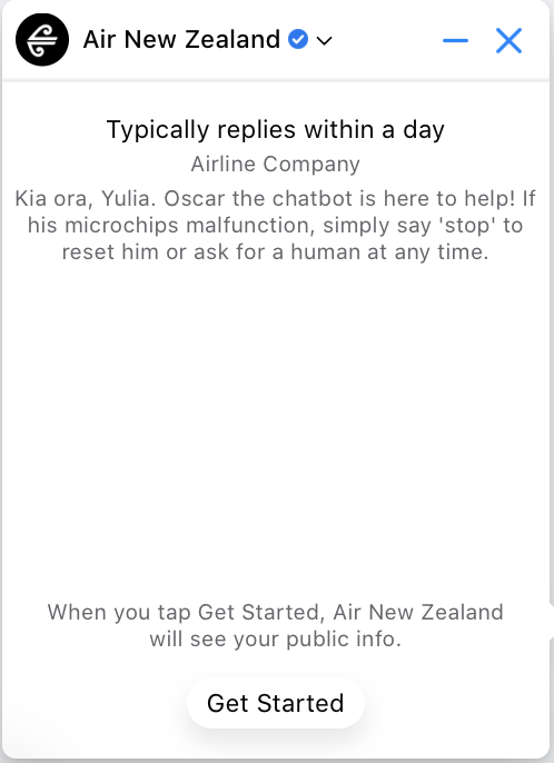 air new zeland chatbot air new zeland chatbot