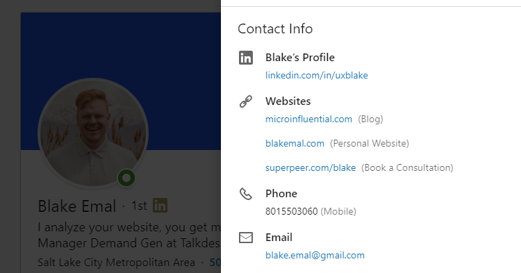 Страница Blake Emal Страница Blake Emal