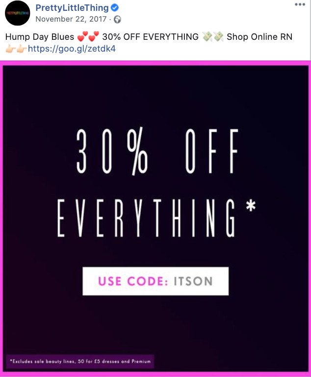 facebook limited time offer example facebook limited time offer example