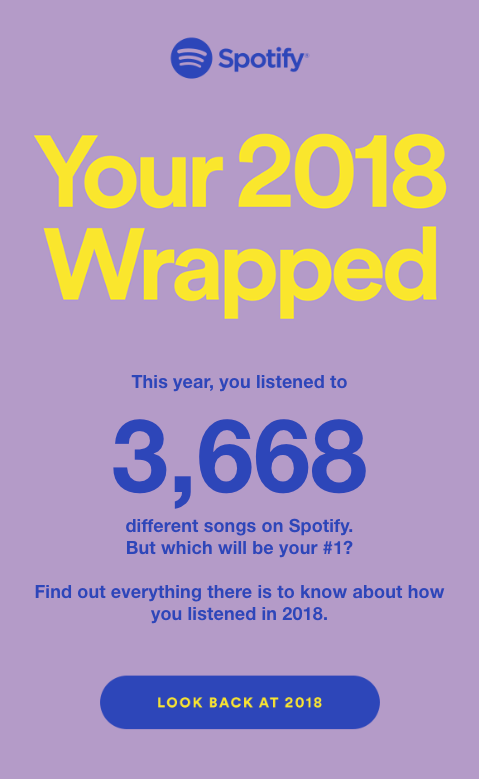 Новогодняя рассылка с итогами от Spotify Новогодняя рассылка с итогами от Spotify