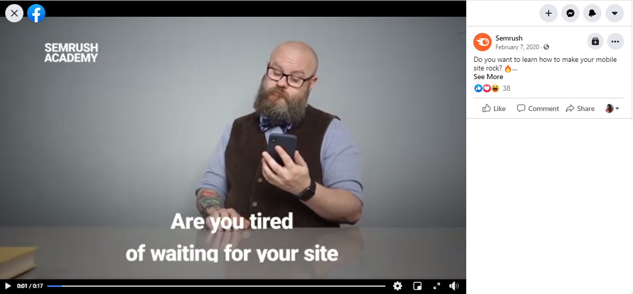 facebook video example facebook video example
