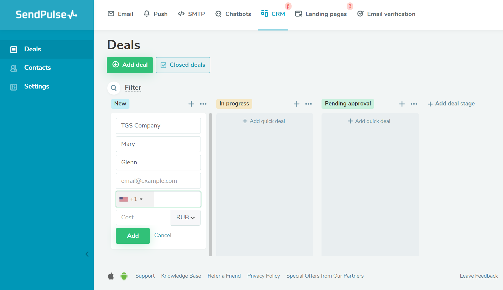 sendpulse free crm sendpulse free crm