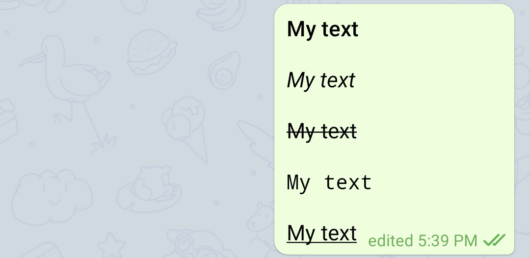 telegram font styles telegram font styles