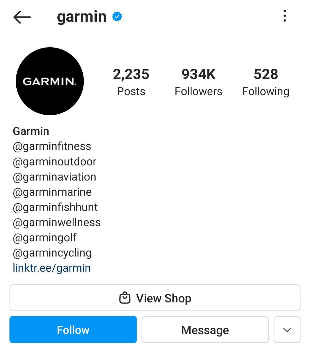 Instagram bio example Instagram bio example