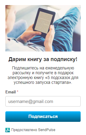Приклад форми лід-магніта Приклад форми лід-магніта