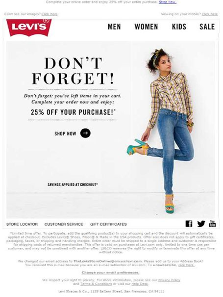 Reminder email Reminder email
