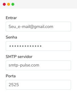 panel smtp form